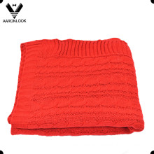 100% Acrylic Solid Color Cable Knit Blanket